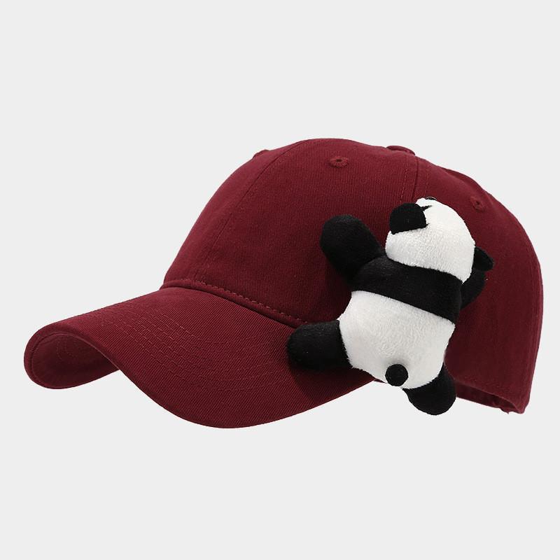 Cartoon Panda Baseball Cap With Sun Protection And Breathable Cotton For Casual Wear