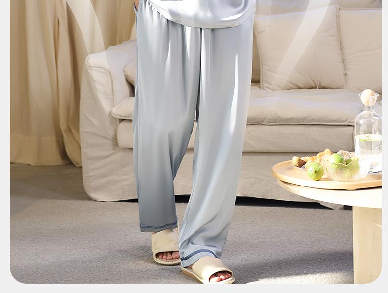 Xuan Liang Men's Summer Ice Silk Short-Sleeved Pajama Set