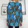 Women V Neck Plus Size Long Sleeve Blouse Soft Loose Tops For Daily Leisure Outfits