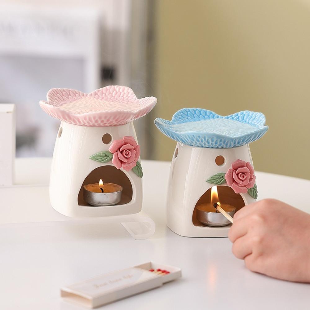 Eco-Friendly Flower Aromatherapy Stove Heat Resistant Essential Oil Diffuser  Yoga Room