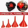 4 Sizes Car Plastic Funnels Refueling Liquid Funnels Tools Oil Filling Equipment Car Motorcycle Refuel Filling Small Funnel