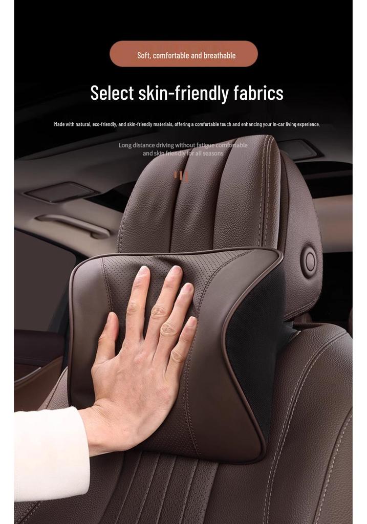 Genuine Leather Headrest & Neck Support for Toyota Crown Land Cruiser