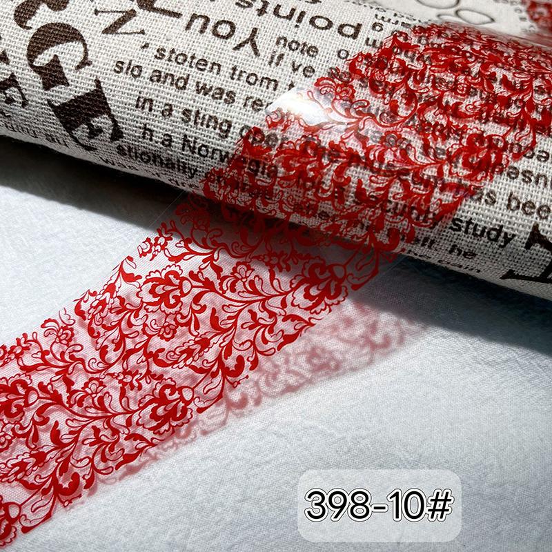 1/10 Rotolo Elegante Bianco Nero Pizzo Fiore Unghie Foil da Trasferimento Fantasia Retrò Floreale Cielo Stellato Carta Adesiva Manicure Accessori