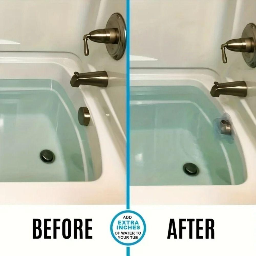 PVC Bath Overflow Drain Cover Transparent Bathroom Accessories New Drainage Cap Bottomless Bathtub