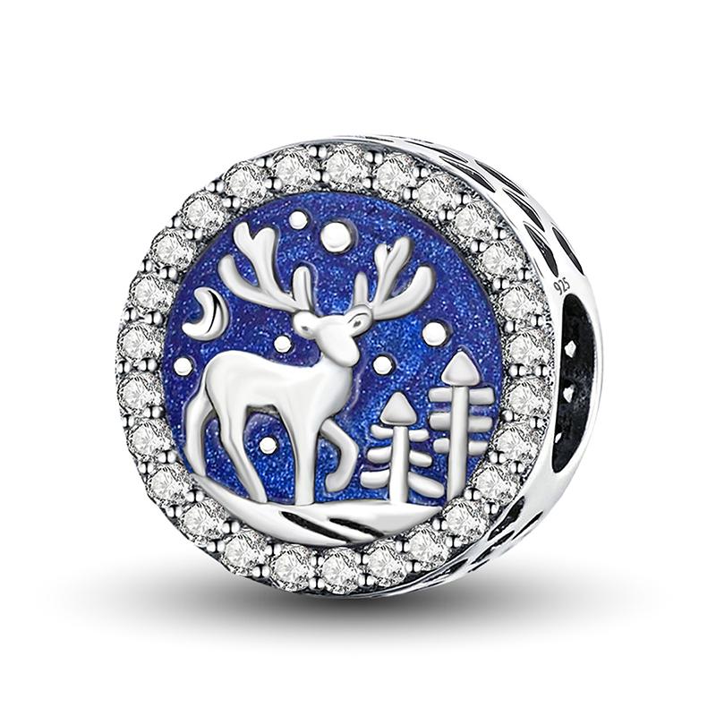 Copper Cute Butterfly Elephant Blue Series Charms Beads Fit Original Pan Bracelet Bangle High Quality Diy Jewelry