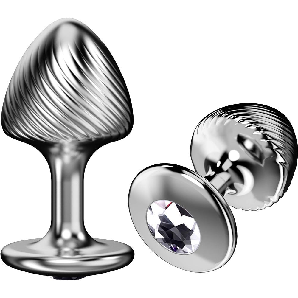 Mushroom Shape Metal Anal Plug Training Toy