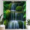 Garden Nature Shower Curtain Nautural Landscape Scenery Bath Curtain Green Leaf Flower Plannt Polyester Bathroom Decor With Hook