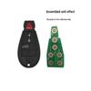 Kompatibles JP Jeep Semi-Smart 4-Tasten-Motherboard, FCC: GQ4-53T, mit 433 MHz Frequenz und 4A Chip.