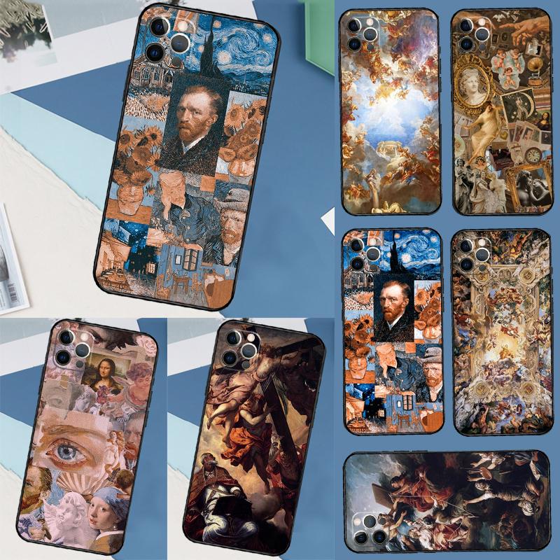 Renaissance Famous painting Collage Case For iPhone 17 Air 16 15 14 13 11 12 Pro Max 13 mini XR 15 16 Plus 16e Back Cover Shell