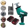 Green Cordless Electric Reciprocating Saw Variable Speed Metal Wood Cutting Power Tool Electric Saw