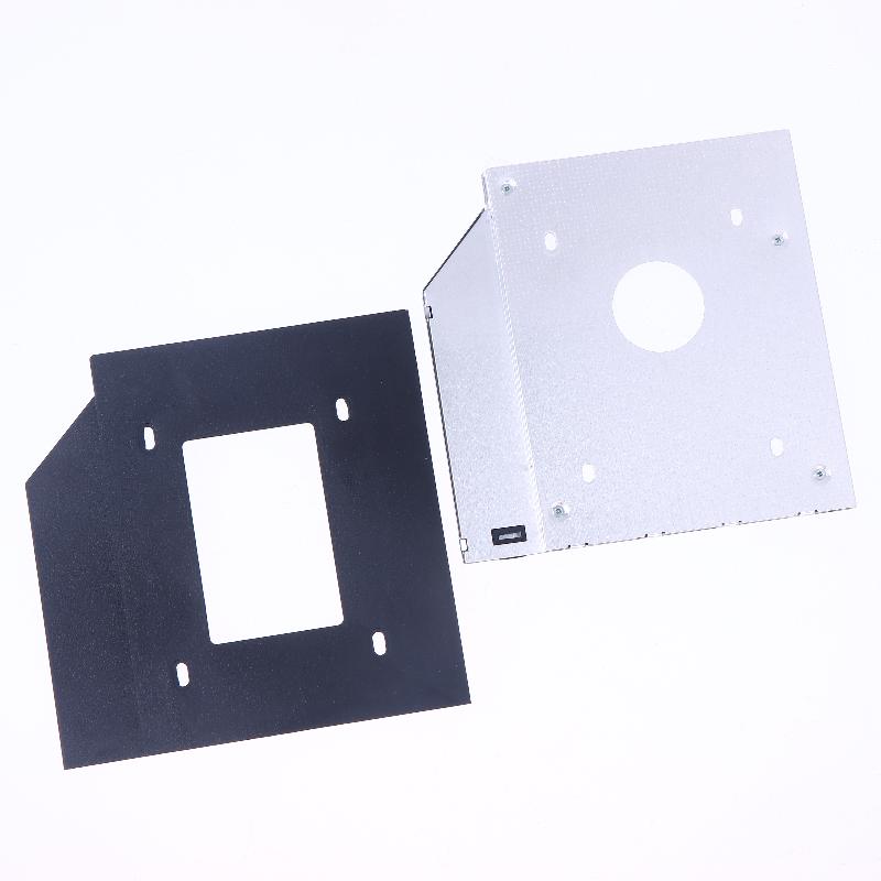 1 Set 2.5" Ssd Cd Dvd a Custodia Alloggiamento per Hdd Cd-Rom Odd Optibay Plastica Alluminio Universale 9.5/12.7Mm Sata 3.0 Caddy per Secondo Hdd