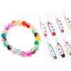 50pcs 8/10/12mm Cracked Crystal Acrylic Beads Colorful Round Loose Spacer Bead For Jewelry Making DIY Bracelet Necklace Findings