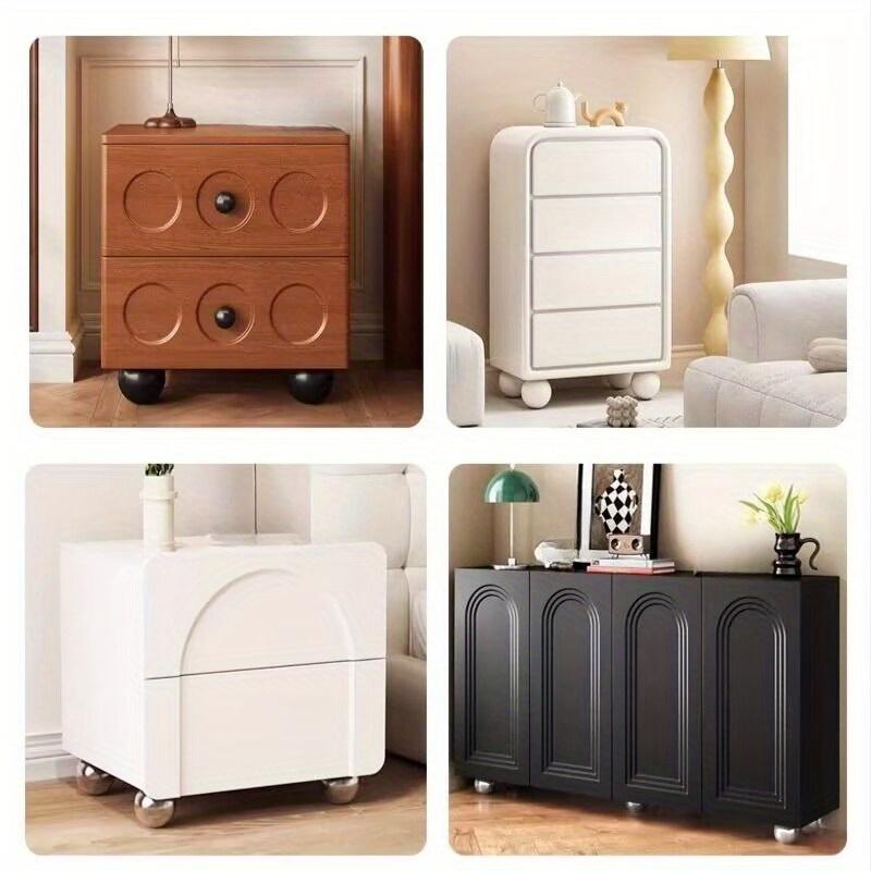 4 pieces of modern metal furniture legs - polished heavy-duty round table legs, suitable for sofas, TV stands, bedside tables