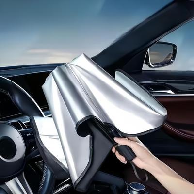 Umbrella On Automobile Windshield, Heat Insulation, Foldable Reflective Mask, Universal Accessory For Sunshade On Windshield, Front Window Sunscreen