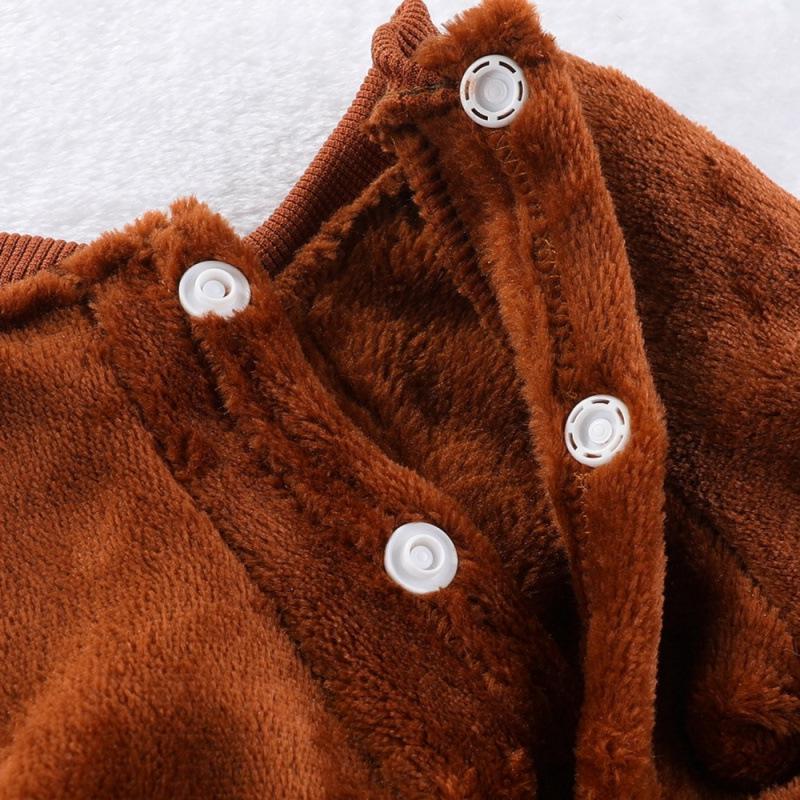 Verdickter Flanell Vierbeinige Haustierkleidung für Herbst/Winter - Anleinbar, Ohne Kapuze, Passt Hunden und Katzen