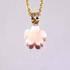 Takumi No Kogeikan Pink Coral Cherry Blossom 10mm Sakura 18K 40cm Undyed Necklace Pendant, Coral, Gold, Gold-Plated Chain,