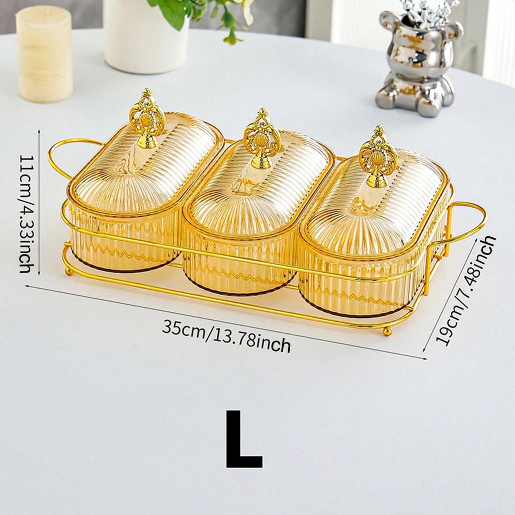 Candy Bowl Appetizer Serving Tray Snack Dishes Divided Platter Fruit Container With Lids