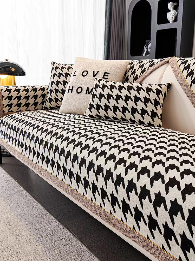 

Чехол для дивана из шенилла, утолщенный, нескользящий, в виде птичьего гнезда, подушка для дивана, гостиная, домашняя спинка кресла, пылезащитный чехол из ткани 70x70