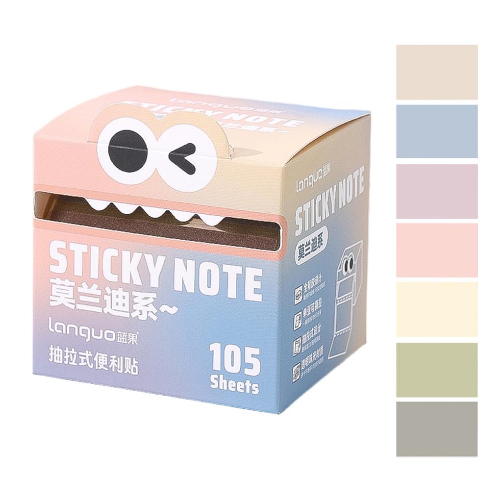 Clear Pull-Out Memo Pads Self-Adhesive 105Sheets 108Sheets for School Office Home Dormitory