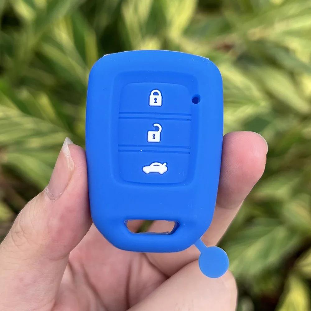 3button Silicone Car Key Fob Cap Cover Protect Skin Case Rubber Shell Hood Set for HONDA Jazz Civic Jade Vezel City Fit HR-V HRV