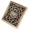 10x10cm Floor Drain Antique Copper Anti Odor Bathroom Floor Drainer AntiClogging for Hotel