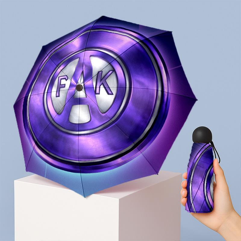 Austria Wien FC Mini 5 Fold Pocket Umbrella Compact Lightweight Anti UV Rain Sun Protection Umbrella Portable Travel Umbrella