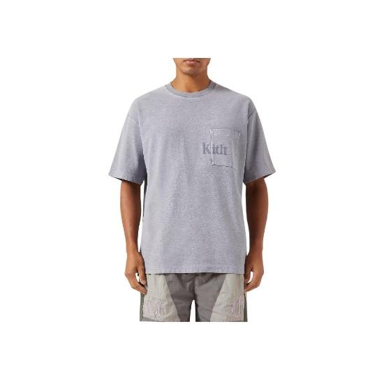 Kith Quinn Camiseta Azul Índigo Claro Hombre Tops Azul KHM031086-415