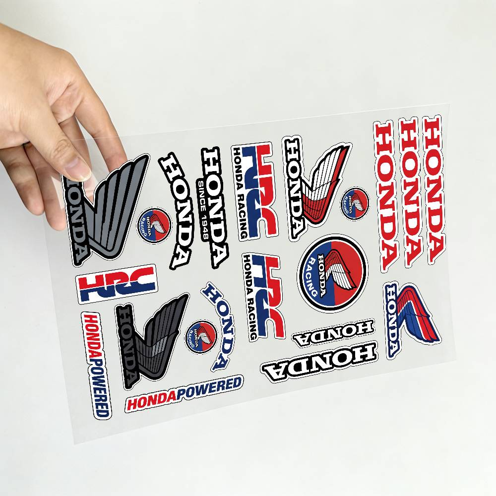 For Honda Motorcycle Reflective Stickers Waterproof Decals for Helmet Scooter Fuel Tank Toolbox RacingOW3