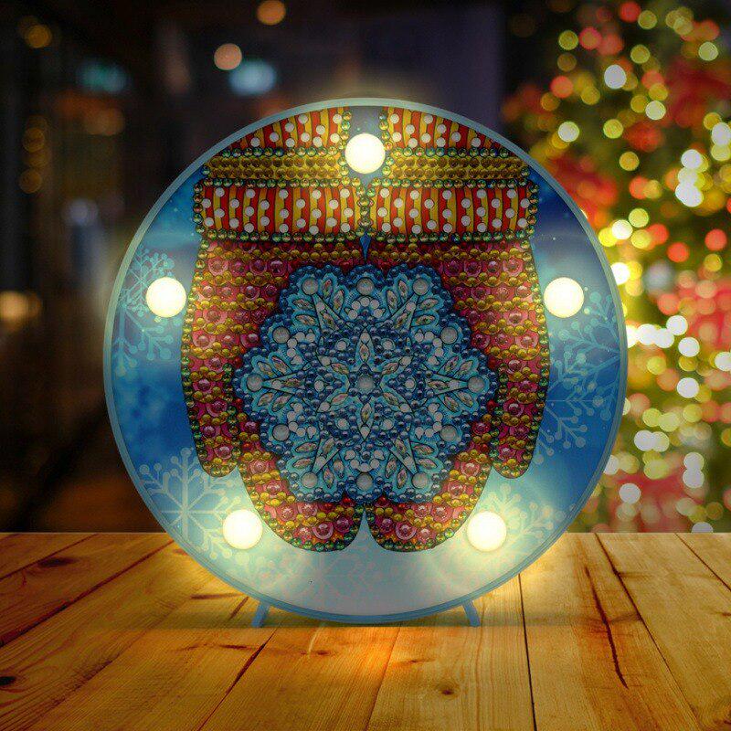 Diamond Painting LED Night Light Drawing Seat Decorative Bedside Lamp