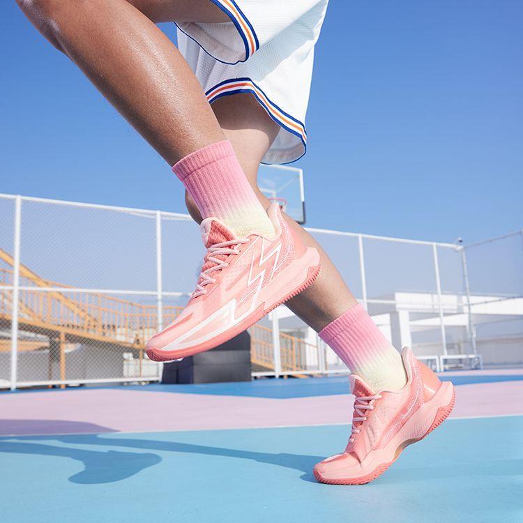 New 361° Big3 4.0 QUICK Cushioning Anti Slip And Wear Resistant Support Low Top Basketball Shoes Unisex White Red 572321105-7