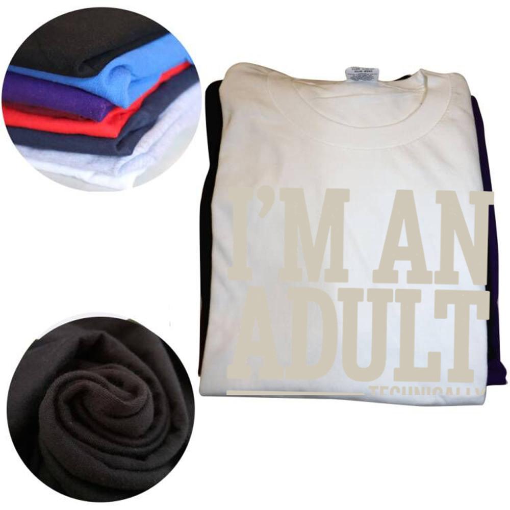 Sou Adulto Tecnicamente Engraçado Camisetas de Presente para 18º Aniversário Masculinas Femininas Moda Casual Camiseta Solta Oversized Streetwear Camiseta