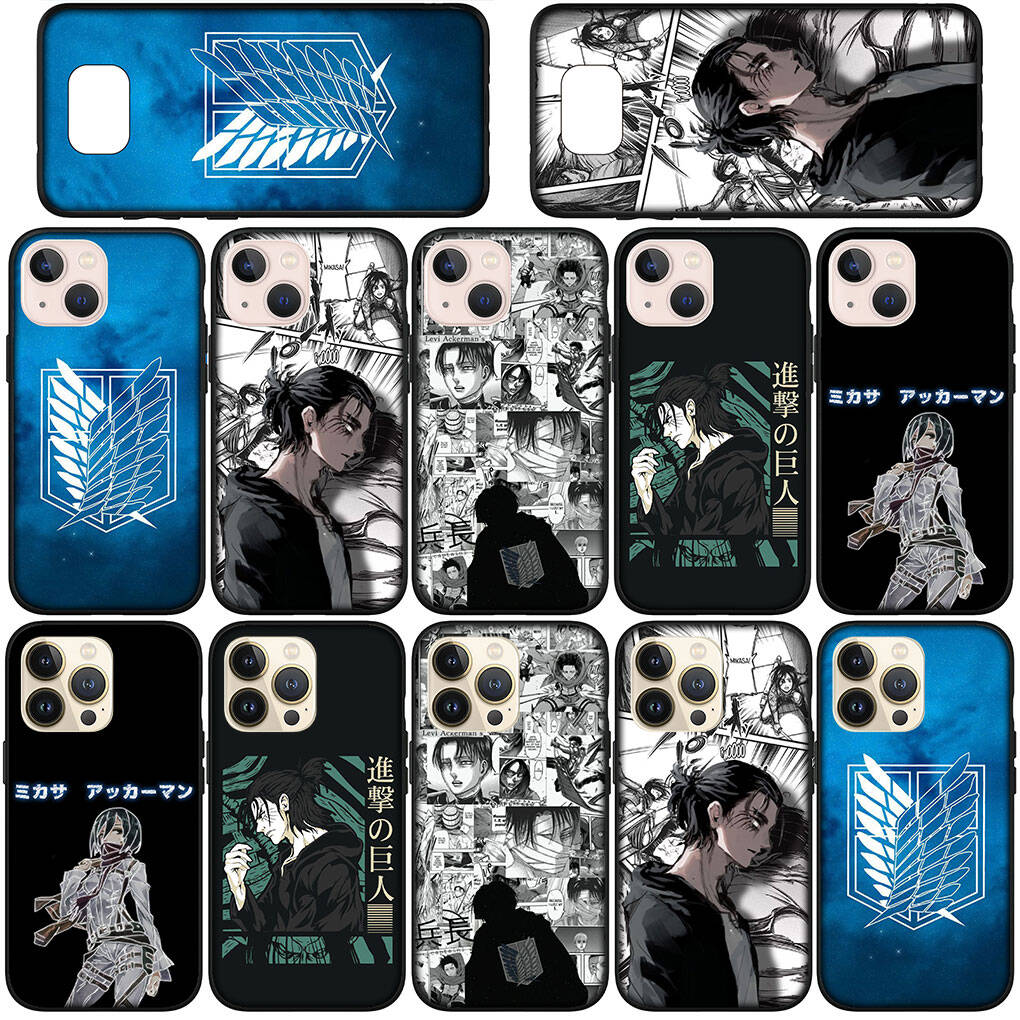 Case for Samsung Galaxy S25 S23 S22 S24 Ultra FE A05 A06 A15 A16 A36 A37 A35 A54 A55 A56 A57 A25 A26 A53 Comics Levi Attack On Titan Eren Jaeger Cover