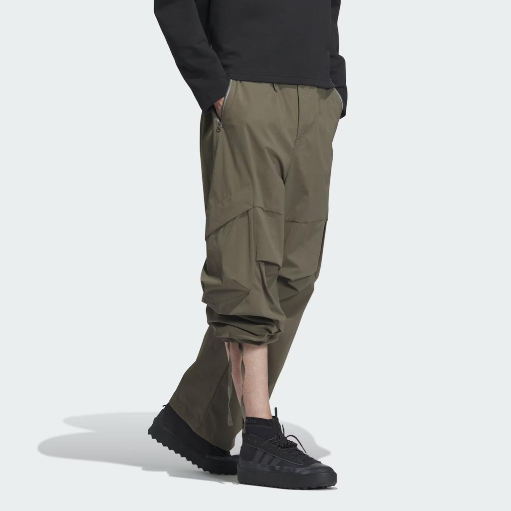 Adidas Fustl Pants Solid Color Loose Knit Sports Pants Men Pants Tree-Branch-Brown IY8029