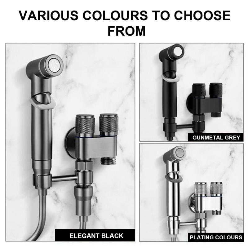 Handheld Bidet Sprayer Attachment Bidet Toilet Sprayer with Double Outlet Valves Washing Toilet Accessories Easy to Use