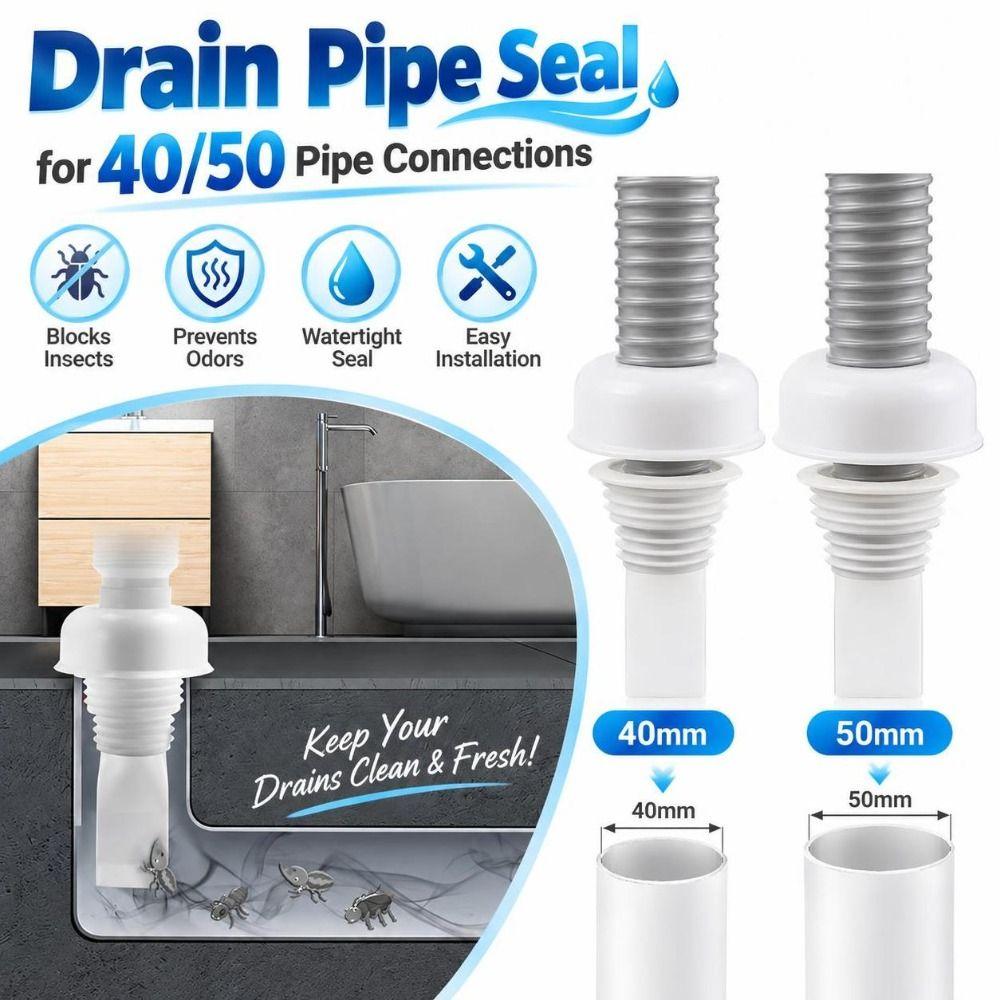 Plastic Drain Pipe Seal Floor Drain Seal for Bathroom Washing Machine and Sink Drainage