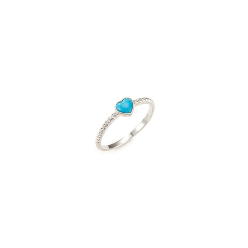

FINDELISE 925 Turquoise Heart Twist Ring No. 11