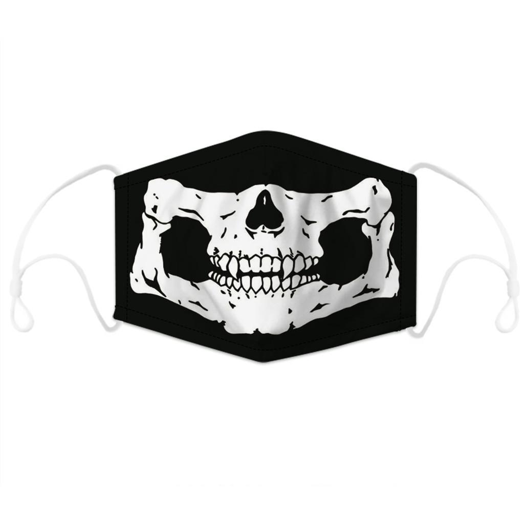 5pc Halloween Print  Mouth  for Protection Face Mask Washable Earloop Mask