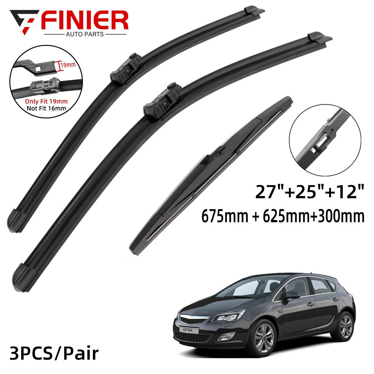 

3 шт. щетки стеклоочистителя для Opel Astra J GTC 2009-2015 27 25 12 подходят для переднего лобового стекла, щетки для окон, резак, аксессуары 2010 2011 2012 2013