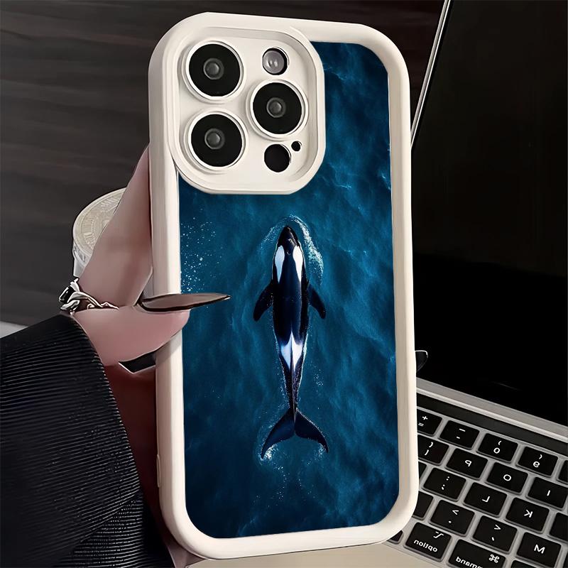 Phone Case for iPhone 17 Air 16E 15 16 Pro Max Orca Ocean Pattern Cover 14 Plus 13 12 Mini Soft Shell Silicone Fundas