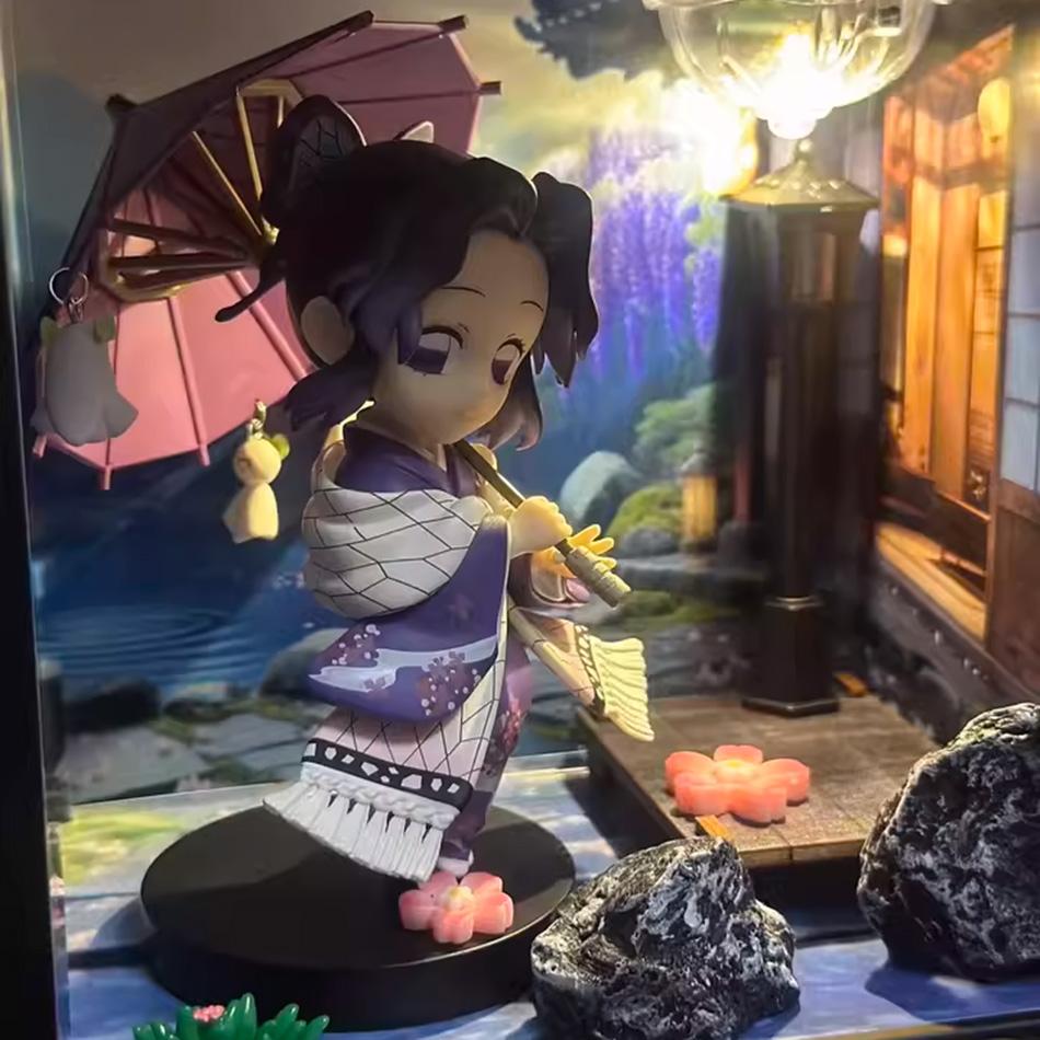 12pcs Anime Demon Slayer Tanjiro Kamado Nezuko Christmas Halloween PVC blind box cartoon figure model ornament child gift Random Mystery Trendy