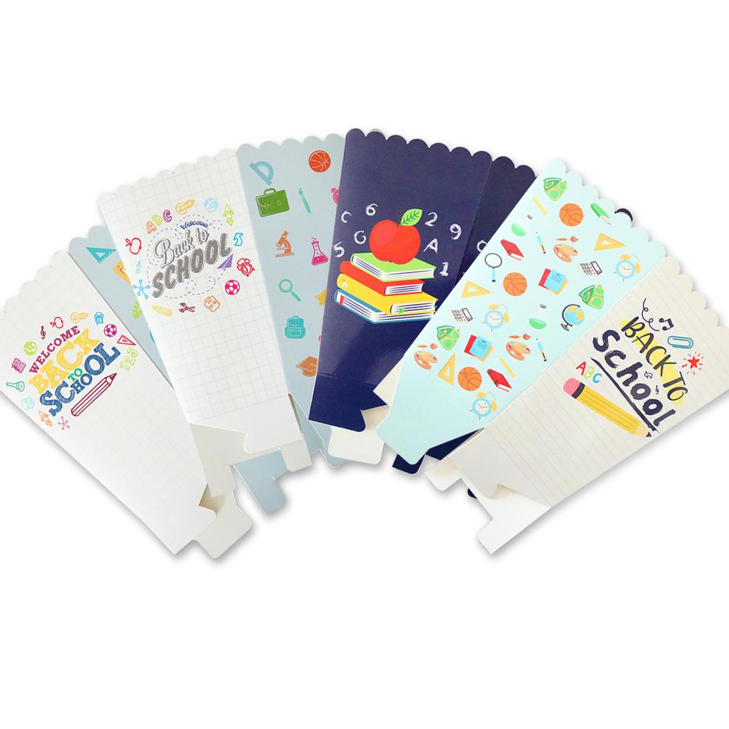 School Season Baked Goods Packaging Box Back To School Season Classroom Party Disposable Popcorn Box Customized Leisure