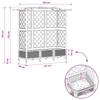 Raised Garden Bed with Trellis and Roof Gray 163 x 40 x 129 cm PP