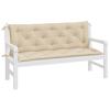 Vidaxl Garden Bench Cushions, 2 Pcs, Beige, Oxford Fabric