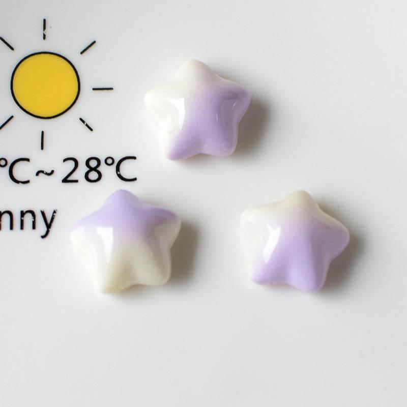 10 Pcs New Cartoon Sweet Gradient Color Love Pentagram Peach Heart Resin Scrapbook Diy Decorative Jewelry Accessories A83