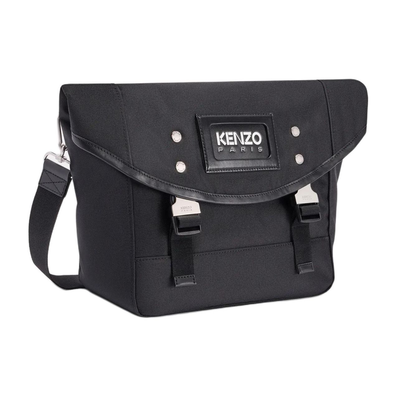 

Kenzo Letter Logo Polyester Crossbody Shoulder Bag Women Bags Black FE55SA708B1199 Basic Set (Bag+Dust Bag)