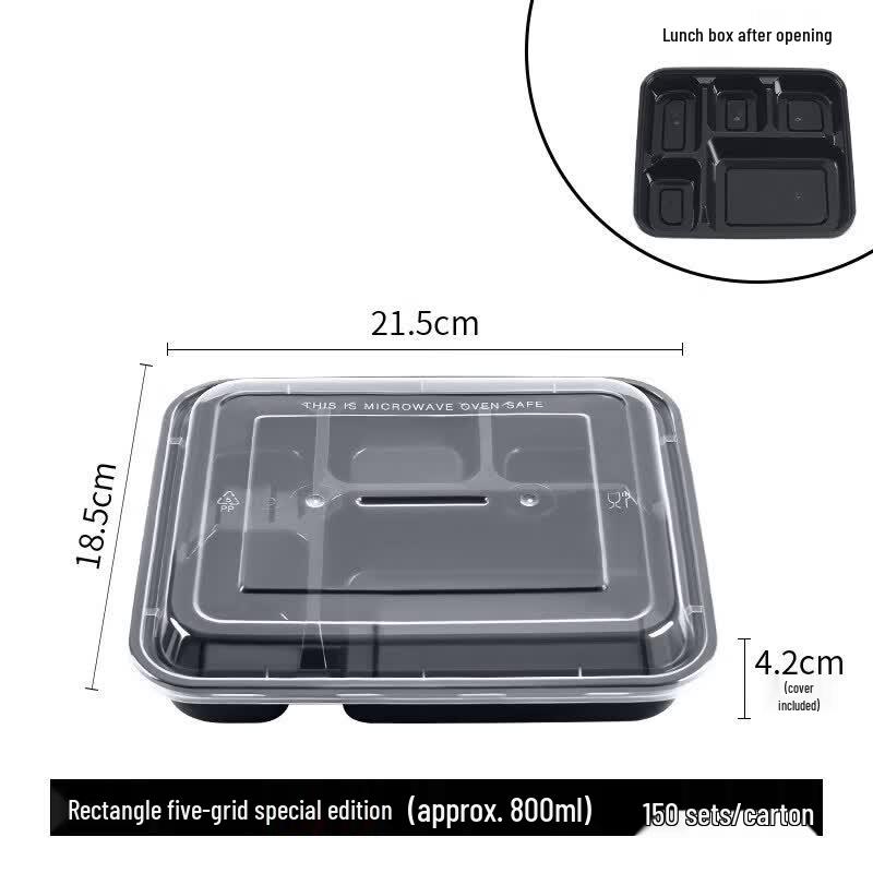 Qiwei Disposable Compartmented Meal Prep & Takeout Containers