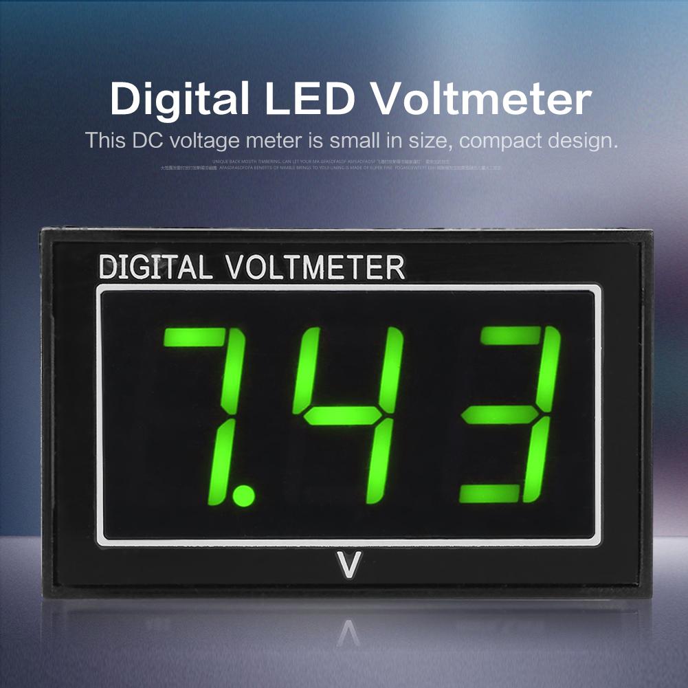 1 buc. Afișaj LED digital de 0,56 inchi Voltmetru impermeabil Panou de măsurare a tensiunii CC (5130V, verde)