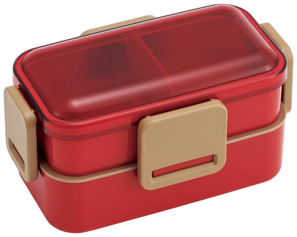 Skater Bento Cherry Soft Domed Two Made In Box, Red, 600ml, Antibacterial, Filling, Lid, Tiers, Women's, Japan, PFLW4AG-A