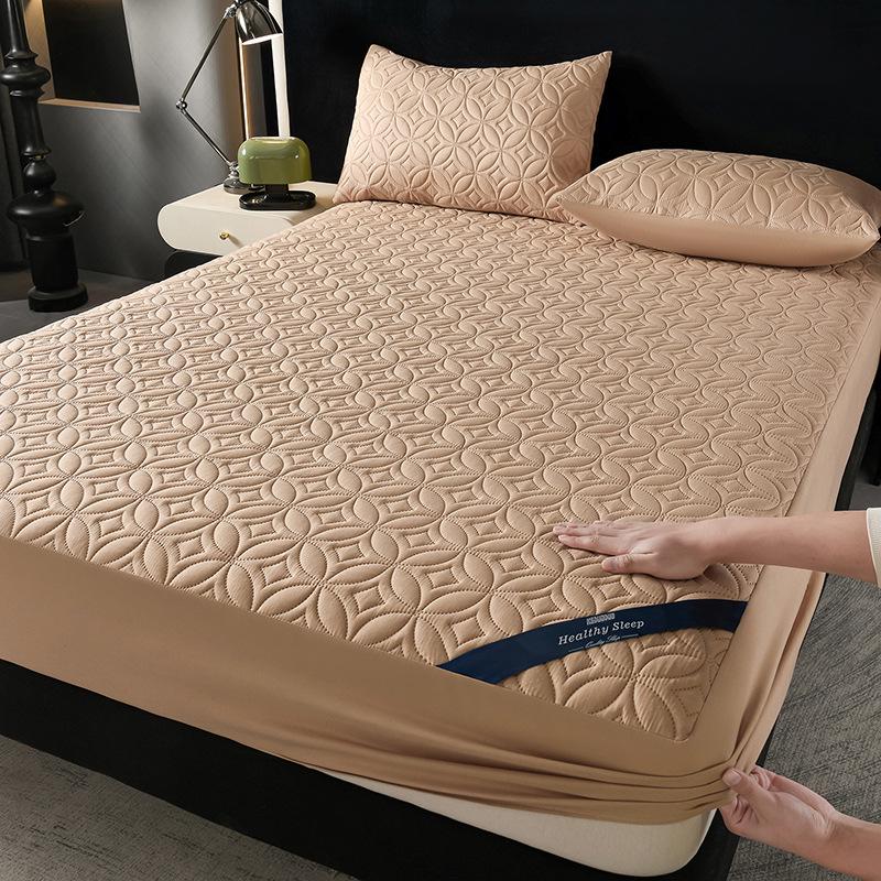 Cooling Quilted Mattress Protector, Urine-Proof and Full-Surround Ice Silk Bed Cover 48x74cm Pillowcase