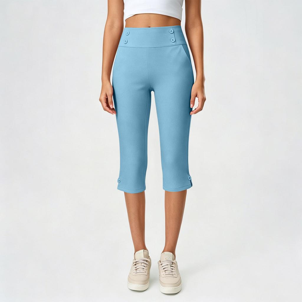 Women's Yoga Pants with Pockets, High Waist Stretch Workout Tights, Color Comfort Fit